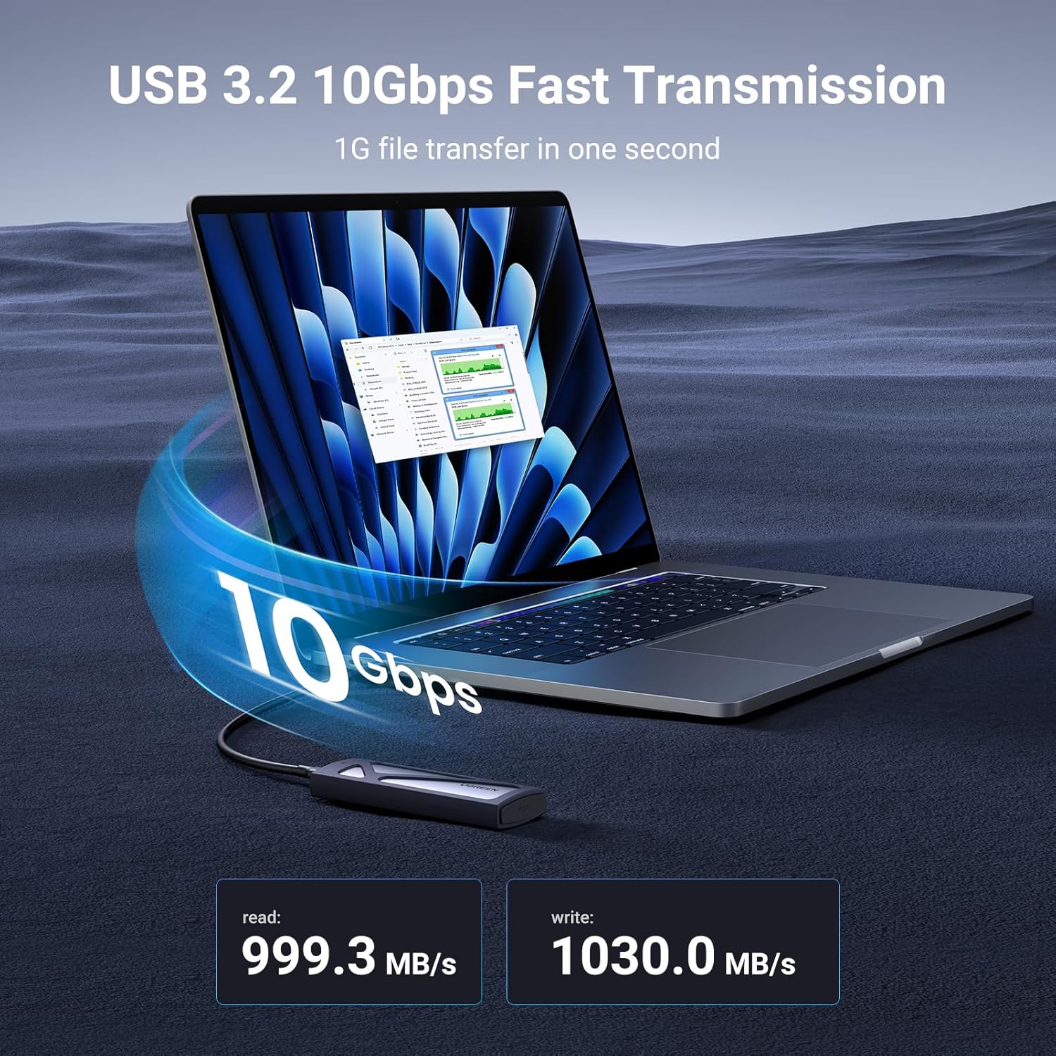 UGREEN 10Gbps M.2 NVMe SSD Enclosure - Image 2